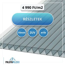  Antracit | 10mm | Kétoldalt UV védett | Erősített | Légkamrás Polikarbonát