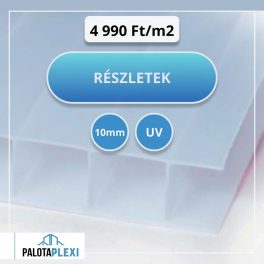 Opál | 10mm | UV védett | Légkamrás Polikarbonát