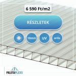 Hővisszaverő | 10mm | UV védett | Erősített | Légkamrás Polikarbonát