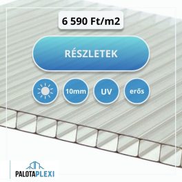   Hővisszaverő | 10mm | UV védett | Erősített | Légkamrás Polikarbonát