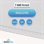 Opál | 16 mm | UV védett | 7 falú 6 kamrás | Légkamrás Polikarbonát
